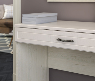 Стол туалетный Гранд / Ливерпуль СБ-3527 Дуб Приморский Белый/МДФ Классика Светлый