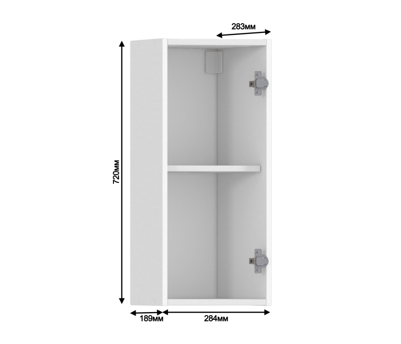 Корпус, Регина корпус для шкафа навесного торцевого 1 дв 28х72 см