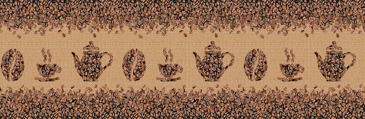 Стеновые панели из АБС-пластика, Кухонный фартук Кофейные зерна 1000x600x1.5 мм глянец