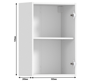 Регина корпус для шкафа навесного 1 дв 50х72 см