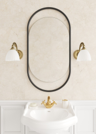 Дизайнерское настенное зеркало GENGLASS Evelix S в металлической раме