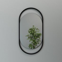 Дизайнерское настенное зеркало GENGLASS Evelix S в металлической раме