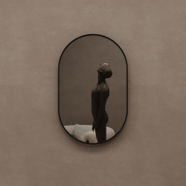 Дизайнерское настенное зеркало GENGLASS Nolvis S в металлической раме