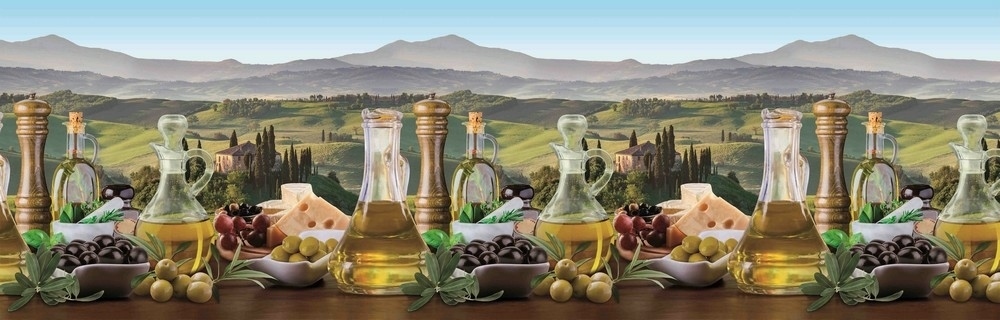 Стеновые панели из АБС-пластика, Кухонный фартук Прованс 2000x600x1.5 мм глянец