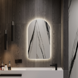 Зеркало с нейтральной подсветкой GENGLASS ARKELO NF LED S, с проводом 50х90 см