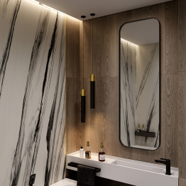 Дизайнерское настенное зеркало GENGLASS Kuvino M в металлической раме