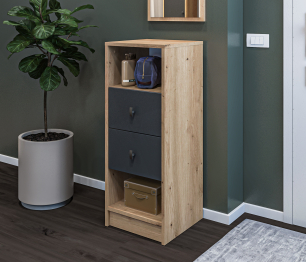 Тумба Сидней СБ-2585/1 Дуб дикий/Диамант серый